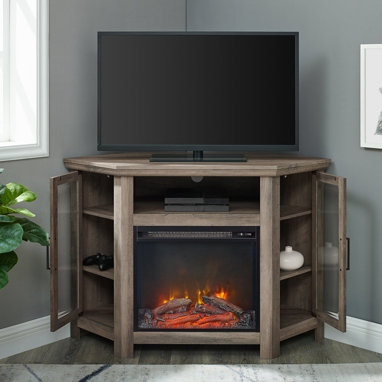 Corner Electric Fireplace TV Stand Combo
